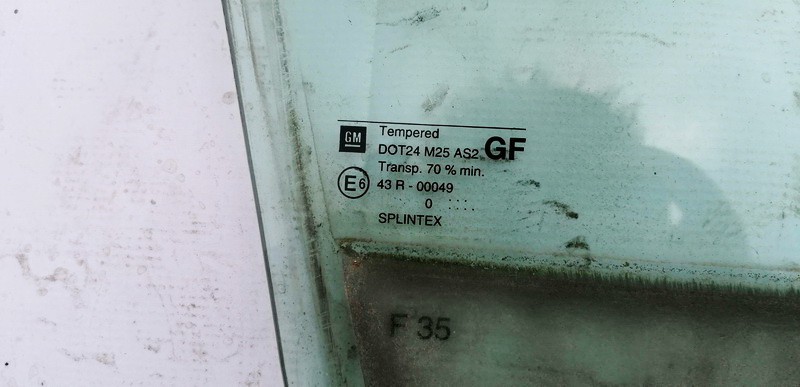 Opel Vectra 2001 Door-Drop Glass - REAR RIGHT - Thumbnail 2