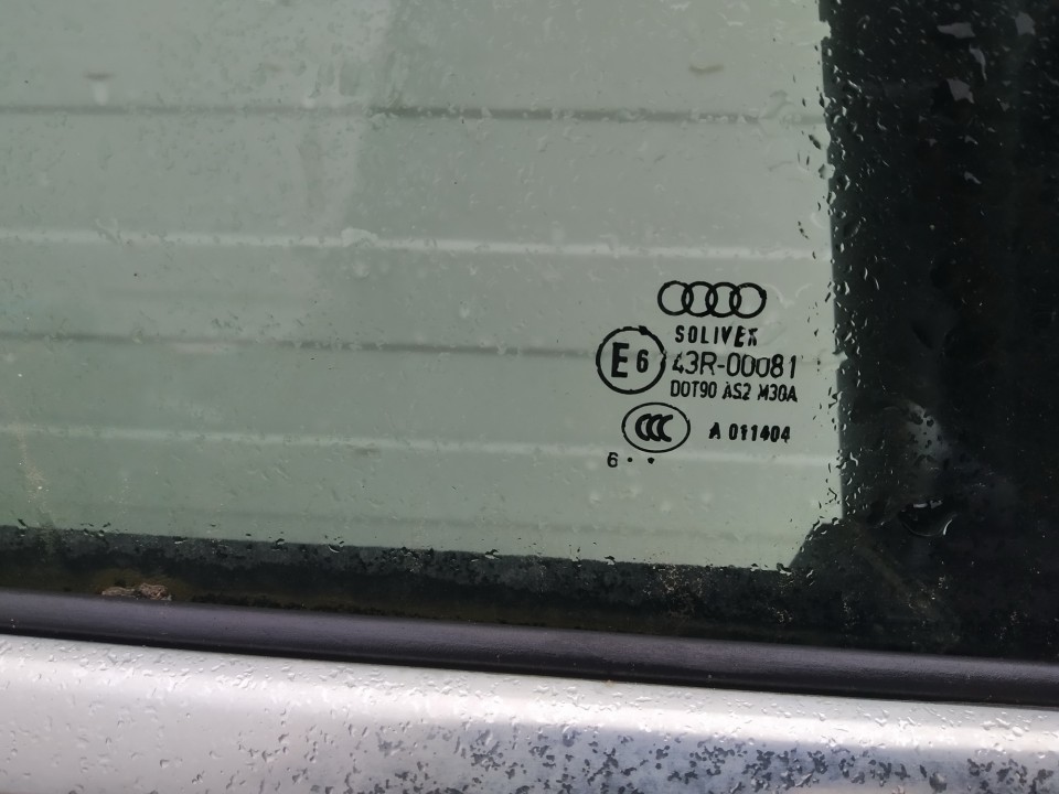 Audi A6 2007 Door-Drop Glass - REAR RIGHT - Thumbnail 2