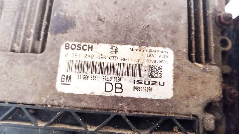 0281012694 Opel Astra 2005 ECU Engine Computer (Engine Control Unit) - Thumbnail 2