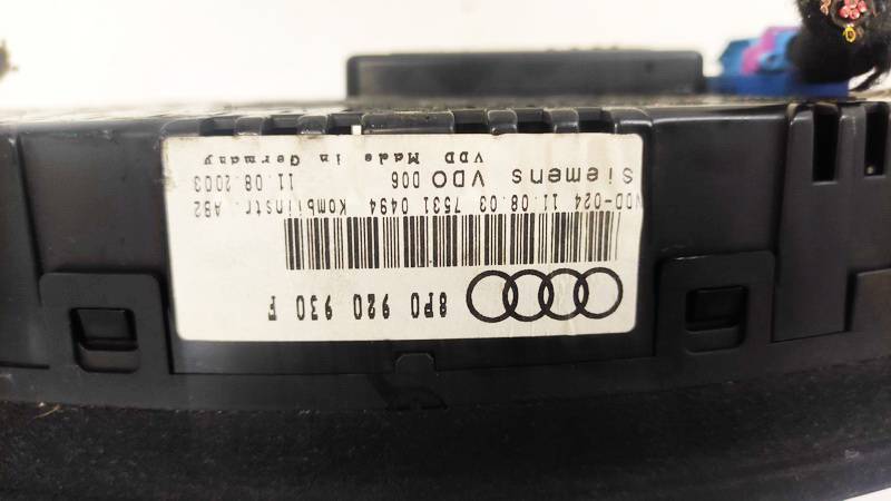 8P0920930F Audi A3 2004 Speedometers - Cockpit - Speedo Clocks Instrument - Thumbnail 3