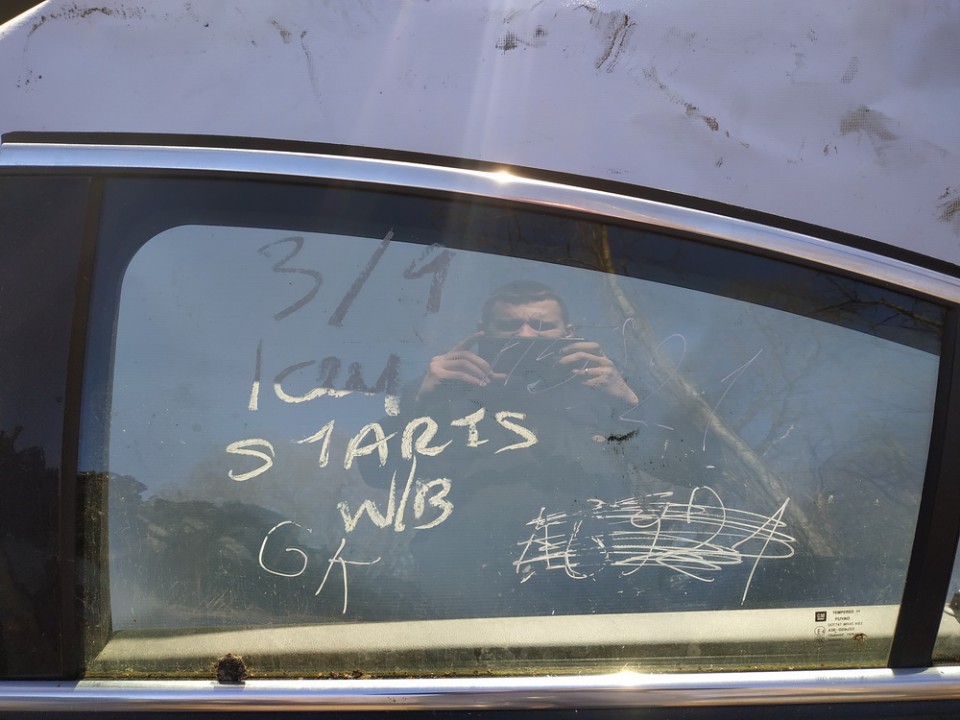 Opel Insignia 2010 Durvju stikls - AIZMUGURE PA KREISI