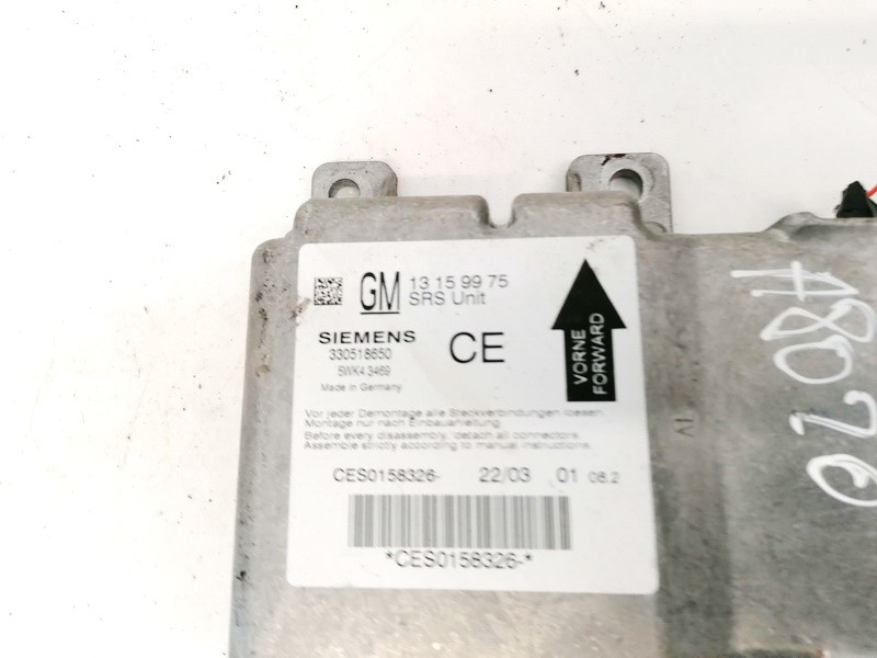 13159975 Opel Vectra 2004 Airbag crash sensors module - Thumbnail 3