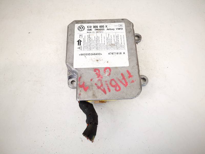 1C0909605K Skoda Fabia 2008 CENTRALITA AIRBAG