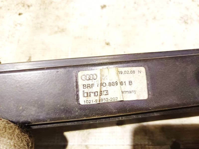 4F0839461B Audi A6 2006 Arrière Gauche Porte Fenêtre Verre Cadre - Thumbnail 4