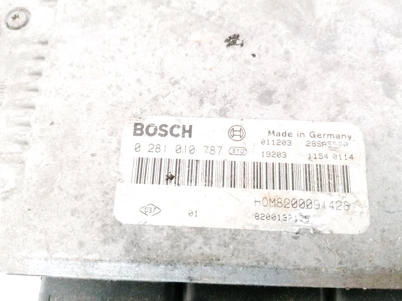 Calculateur Moteur Renault 0281010787 - Occasion, Références HOM82000091428 Et 8200132175