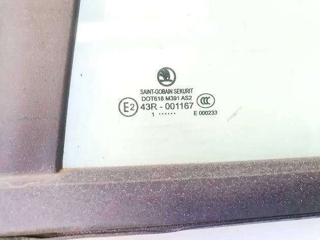 DOT618M391AS2 Skoda Superb 2012 Quarter glass - REAR LEFT - Thumbnail 3