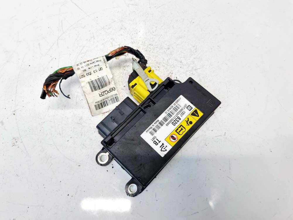 13578320 Opel Insignia 2011 Komputer SRS airbag – moduł sterujący poduszek powietrznych
