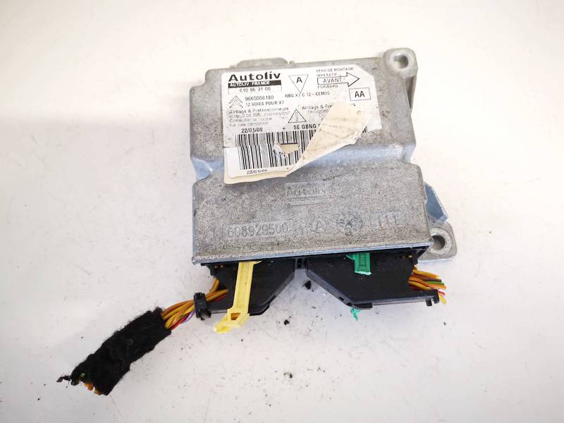 9665558180 Citroen C5 2009 SRS AIRBAG KOMPIUTERIS - ORO PAGALVIU VALDYMO BLOKAS