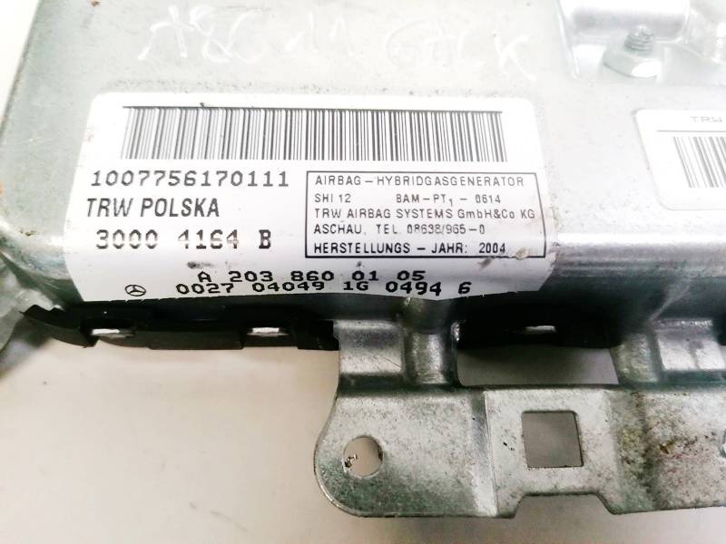 A2038600105 Mercedes-Benz C-CLASS 2004 Door Side Airbag - Thumbnail 3