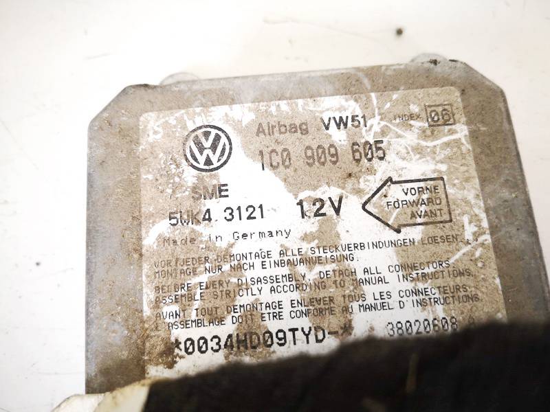 1C0909605 Ford Galaxy 2002 SRS gaisa spilvena dators – gaisa spilvenu vadības bloks - Thumbnail 2