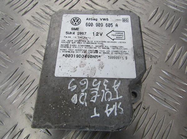 6Q0909605A Seat Toledo 2001 Komputer SRS airbag – moduł sterujący poduszek powietrznych
