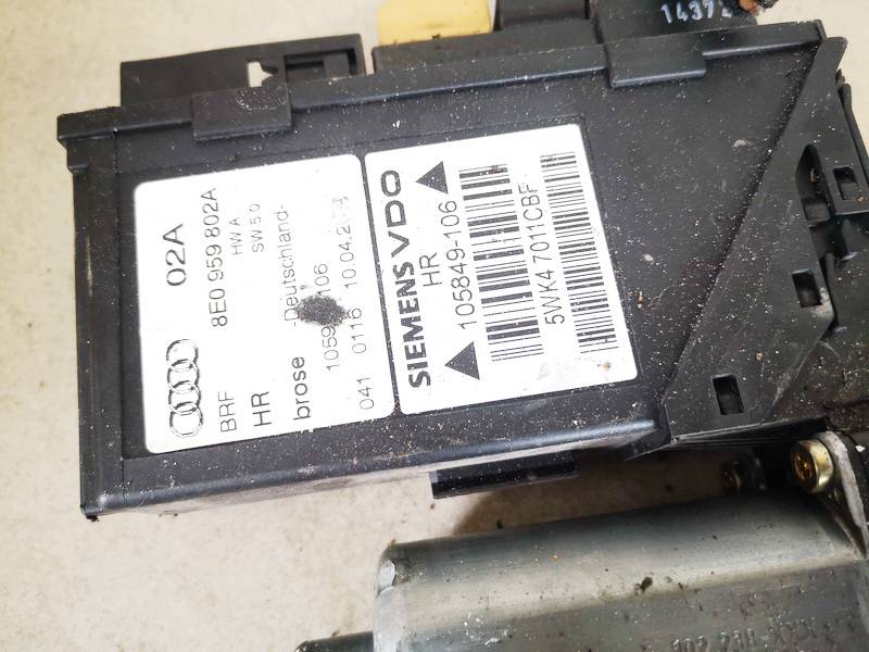 8E0959802A Audi A4 2003 Window Motor - REAR RIGHT - Thumbnail 2