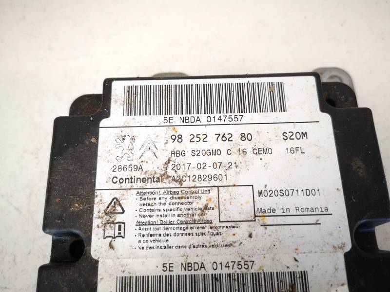 9825276280 Opel Crossland X 2017 Komputer SRS airbag – moduł sterujący poduszek powietrznych - Thumbnail 2