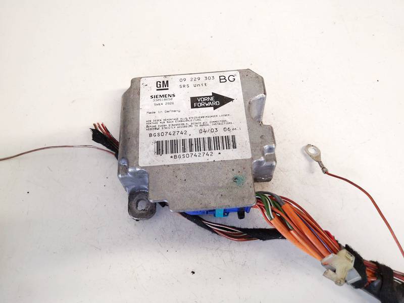 09229303BG Opel Zafira 2003 Airbag crash sensors module