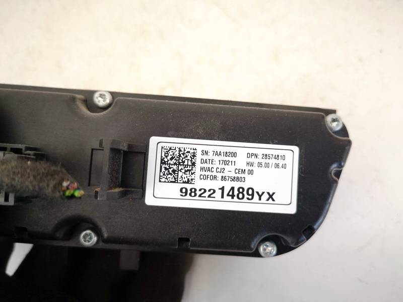 98221489YX Opel Crossland X 2017 Climate Control Panel (heater control switches) - Thumbnail 3