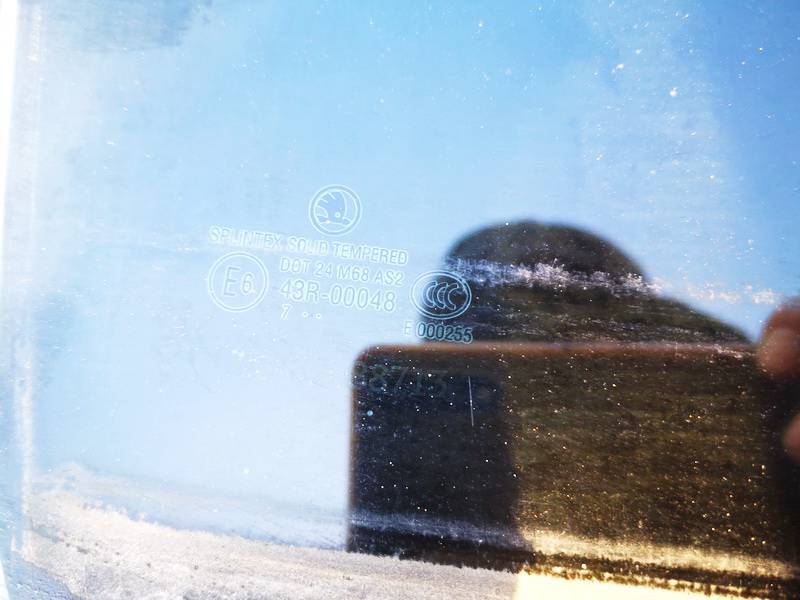 AS2 Skoda Octavia 2007 Szyba drzwi - TYLNE PRAWE - Thumbnail 2