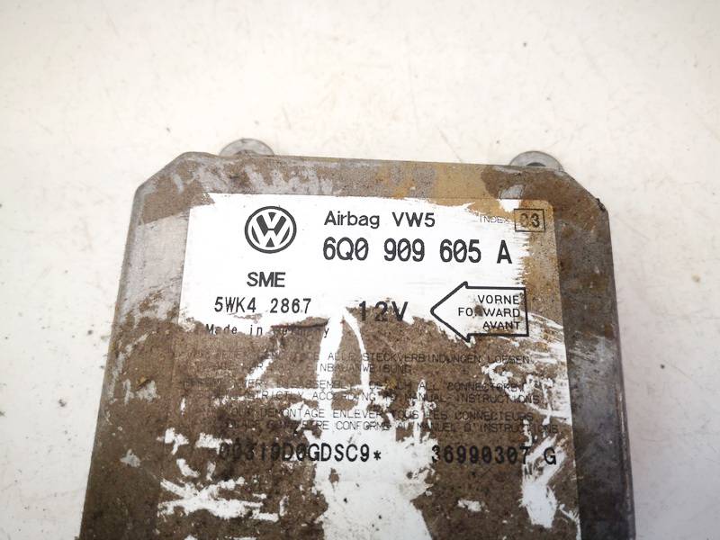 6Q0909605A Volkswagen Bora 1999 Airbag crash sensors module - Thumbnail 2
