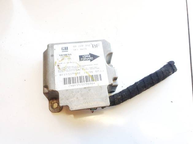 09229302BF Opel Astra 2005 SRS gaisa spilvena dators – gaisa spilvenu vadības bloks