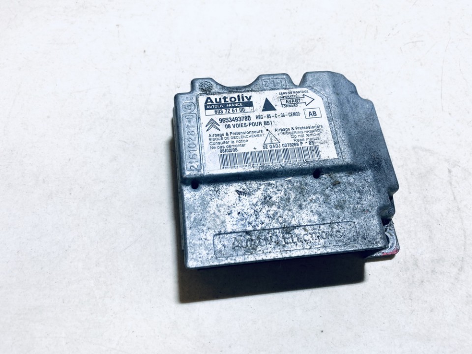9653493780 Citroen C4 2005 Airbag crash sensors module