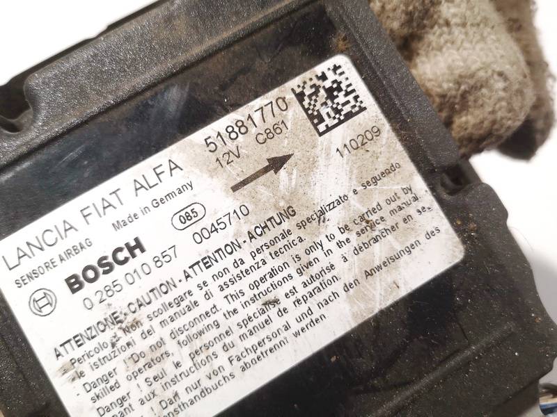 51881770 Fiat Doblo 2011 Airbag crash sensors module - Thumbnail 3