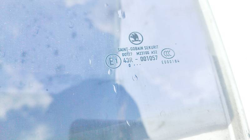AS2 Skoda Fabia 2010 Szyba drzwi - TYLNE LEWE - Thumbnail 2