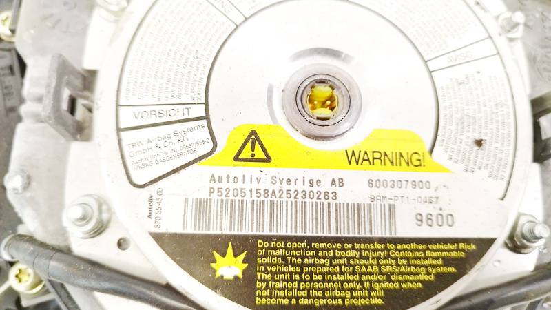 600307900 SAAB 9-5 2001 Steering srs Airbag - Thumbnail 3