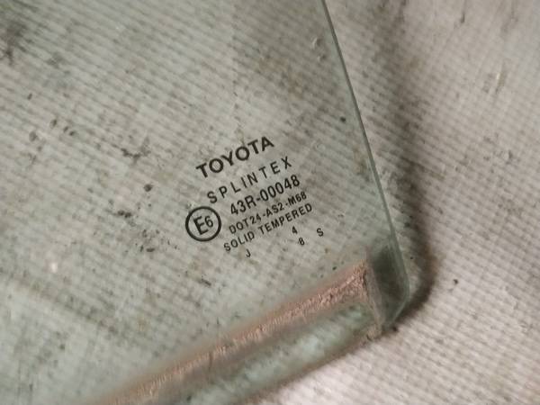 AS2 Toyota Corolla 2004 Door-Drop Glass - REAR LEFT - Thumbnail 2
