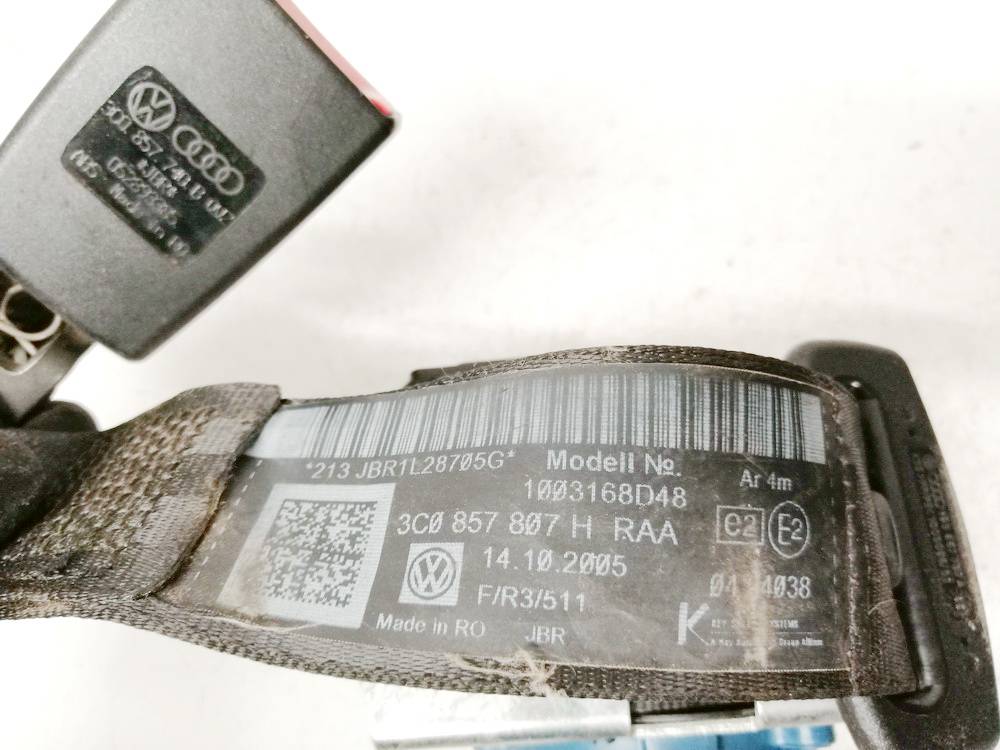 3C0857807H Volkswagen Passat 2005 Ceinture de Sécurité arriere centrale - Thumbnail 3