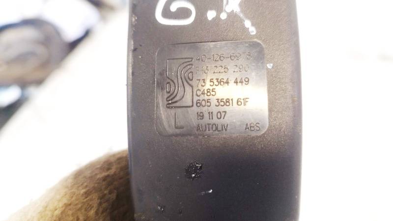 13225290 Fiat Punto 2008 Seat belt holder (Seat belt Buckle) - REAR LEFT - Thumbnail 3