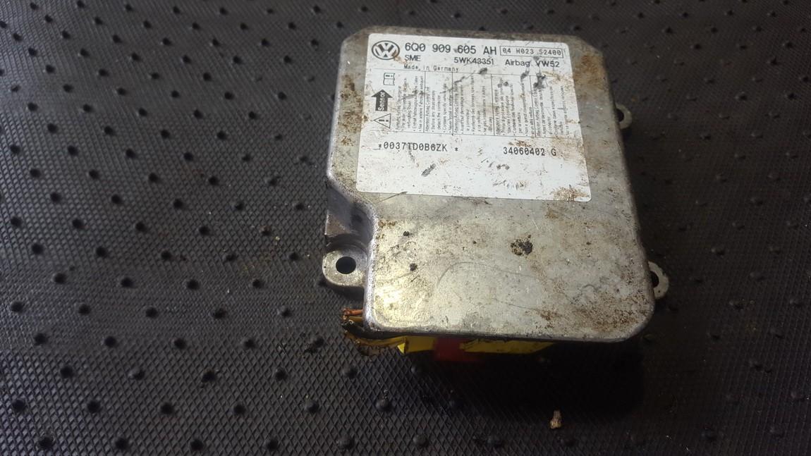 6Q0909605AH Volkswagen Caddy 2006 srs-turvatyynyn tietokone – turvatyynyn ohjausyksikkö