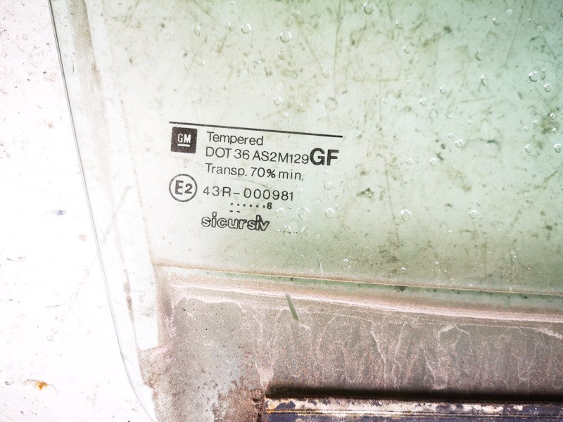 Opel Vectra 1998 Door-Drop Glass - FRONT RIGHT - Thumbnail 2