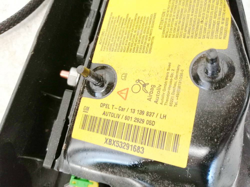 13139837 Opel Astra 2005 Sedynes Airbag SRS - Thumbnail 3