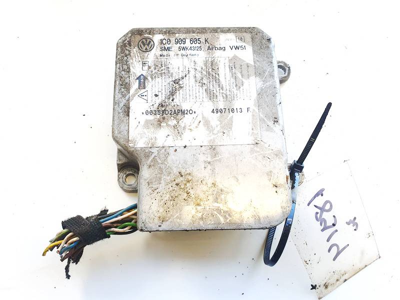 1C0909605K Skoda Superb 2007 Airbag crash sensors module - Thumbnail 2