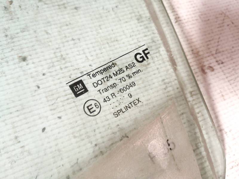 AS2 Opel Vectra 1999 Door-Drop Glass - REAR LEFT - Thumbnail 2