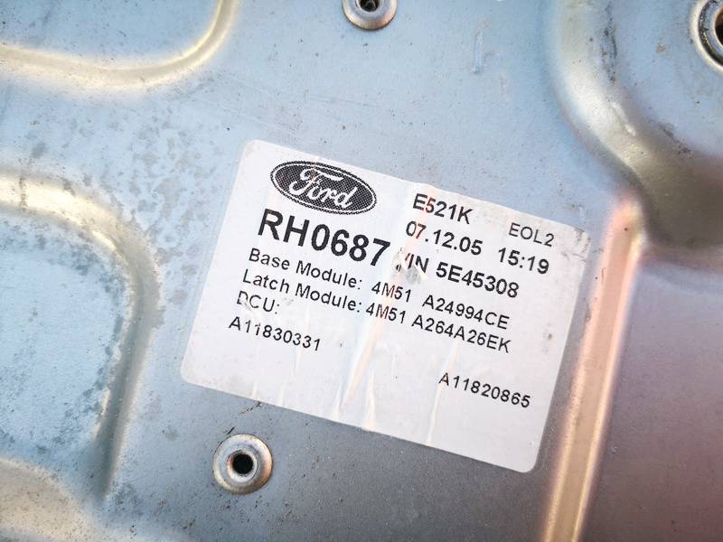 4M51A24994CE Ford Focus 2005 Durvju loga pacēlājs - AIZMUGURE PA LABI - Thumbnail 3