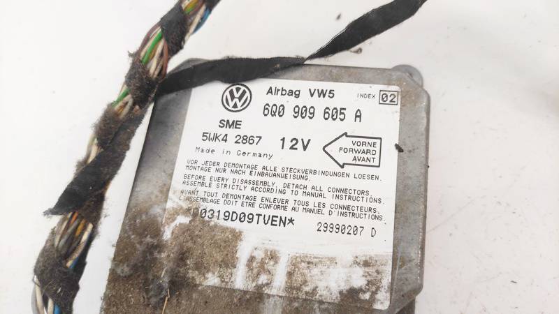 6Q0909605A Volkswagen Golf 1999 Airbag crash sensors module - Thumbnail 2