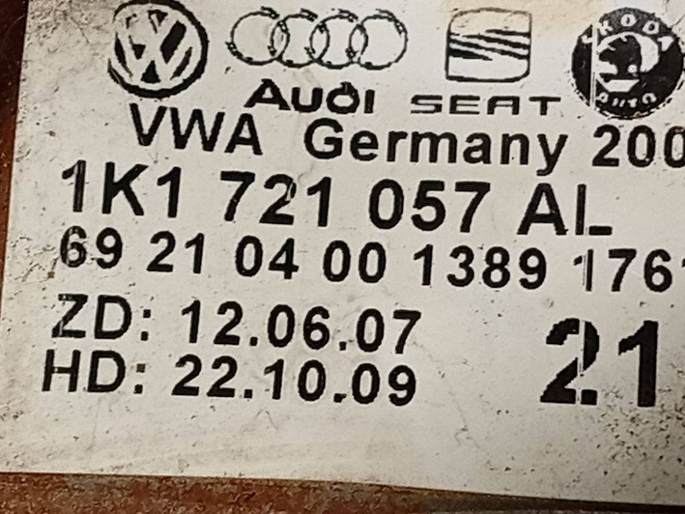 1K1721057AL Skoda Octavia 2010 Pedal work, Brake pedal, Pedal bracket, Clutch pedal - Thumbnail 4