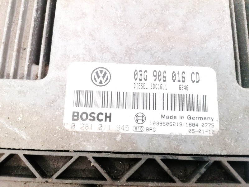 03G906016CD Volkswagen Touran 2005 ECU Engine Computer (Engine Control Unit) - Thumbnail 3