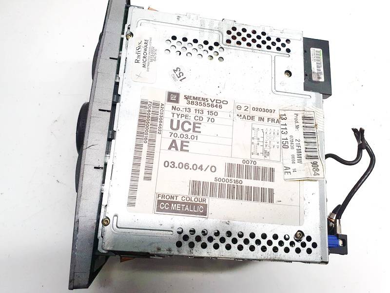 13113150 Opel Signum 2005 Kassettenradio Autoradio - Thumbnail 3