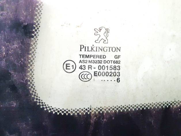 AS2M3232DOT682 Peugeot 206 2006 Szyba okna ćwierćowego narożnego - TYLNE LEWE - Thumbnail 2