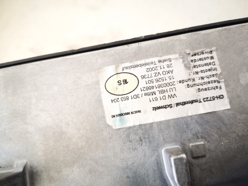 3D1853204 Volkswagen Phaeton 2003 Salona gaisa restes - Thumbnail 3