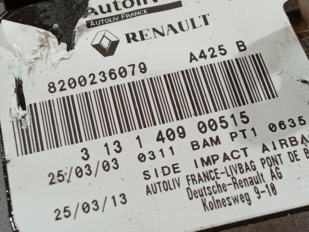 8200236079 Renault Laguna 2003 Seat AIRBAG - Thumbnail 4