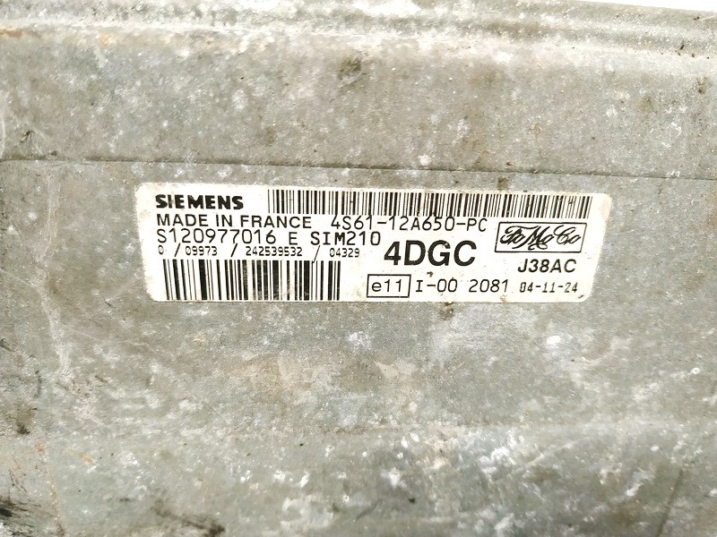 4S6112A650PC Mazda 2 2004 ECU Engine Computer (Engine Control Unit) - Thumbnail 3