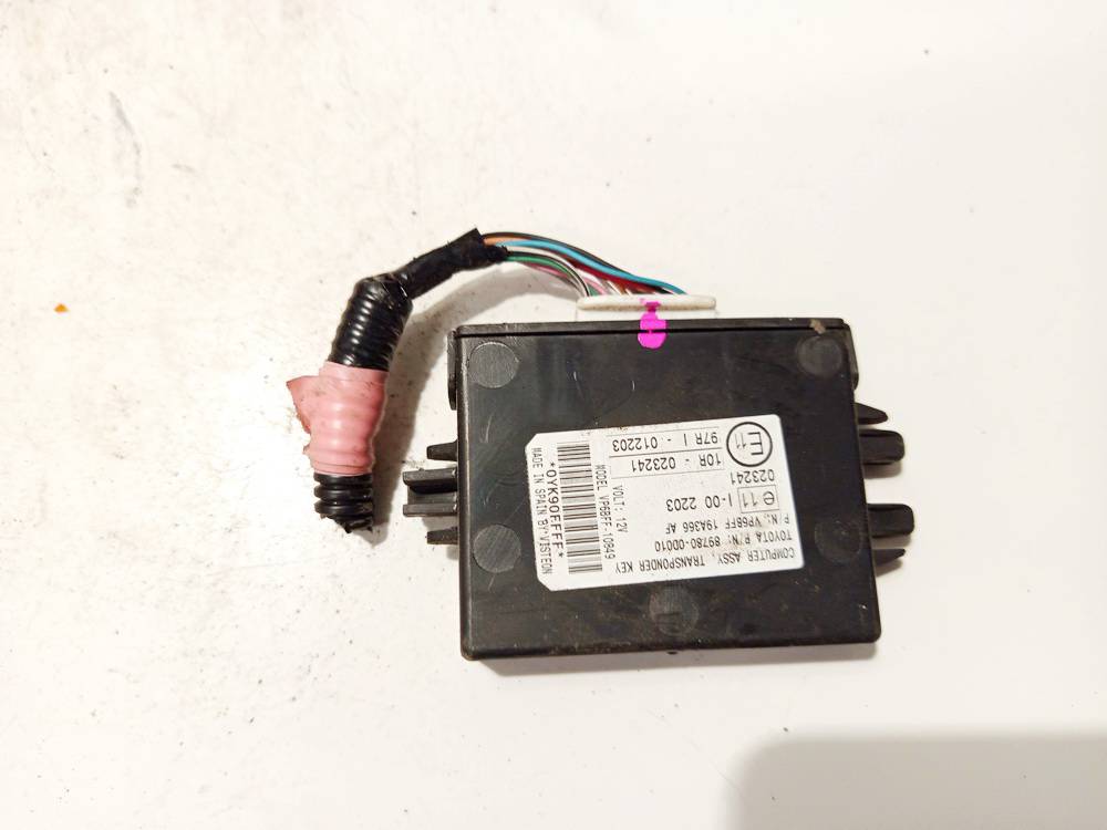 897800D010 Toyota Yaris 2007 Komputer immobilizera - Thumbnail 3