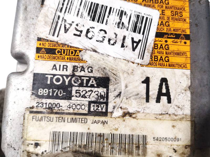 8917052730 Toyota Yaris 2006 Komputer SRS airbag – moduł sterujący poduszek powietrznych - Thumbnail 3