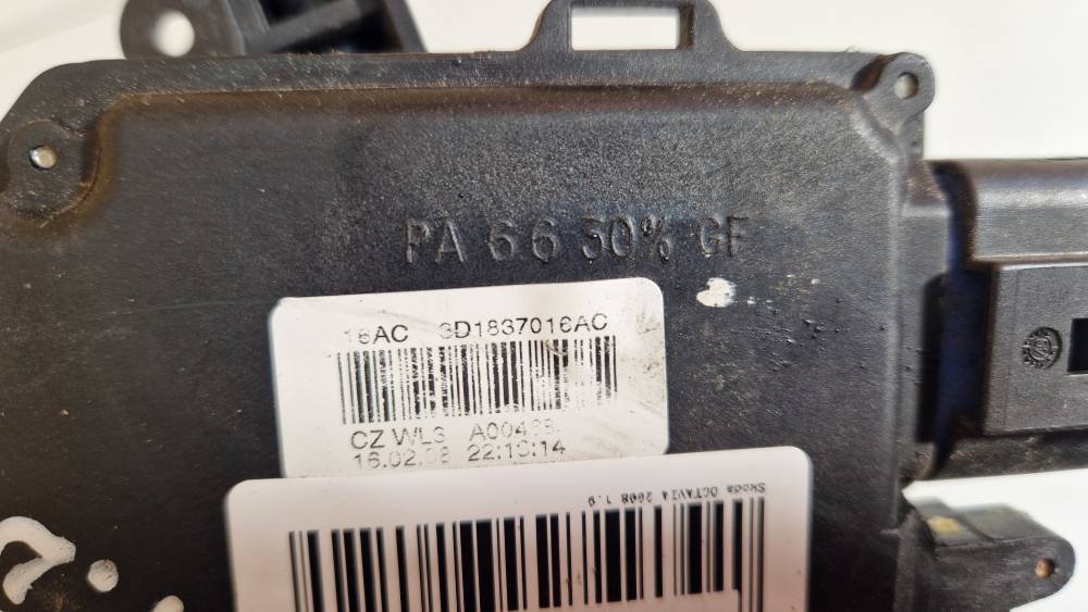 3D1837016AC Skoda Octavia 2008 Door Lock Mechanism - FRONT RIGHT - Thumbnail 2
