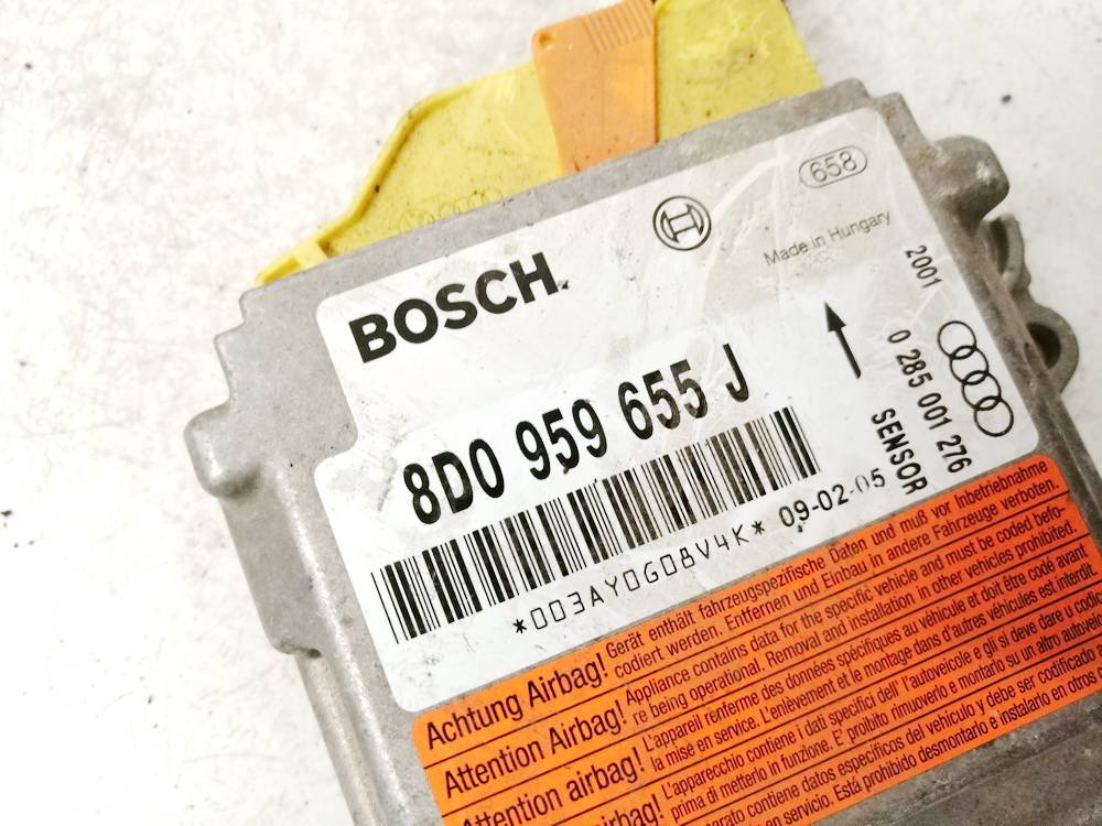 8D0959655J Audi A4 2000 SRS gaisa spilvena dators – gaisa spilvenu vadības bloks - Thumbnail 3