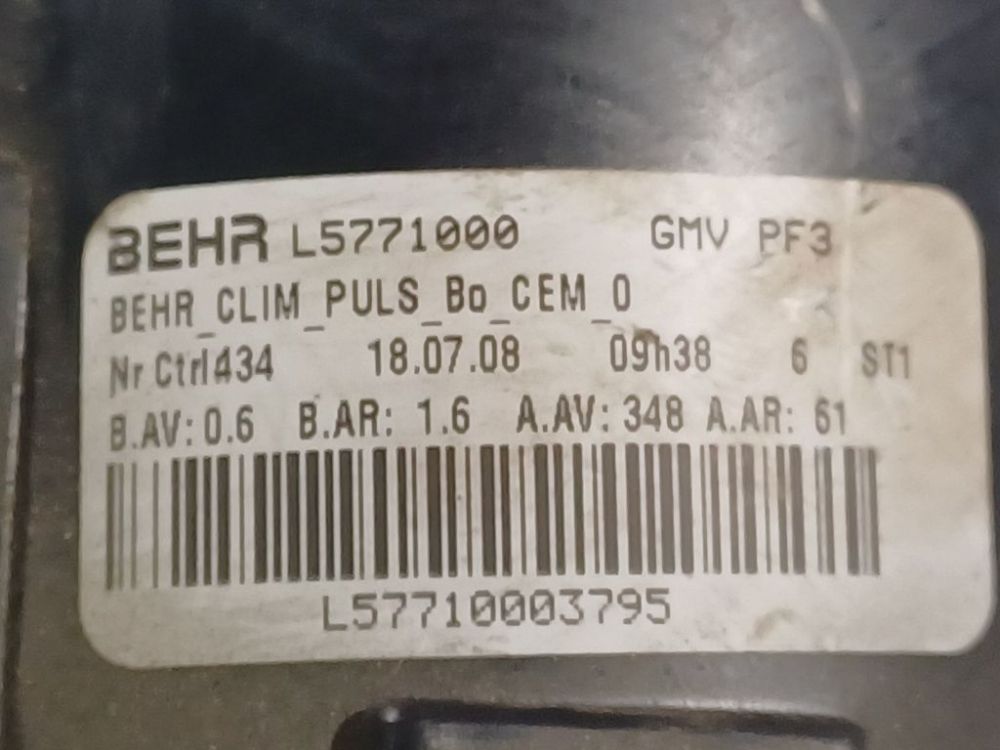 L5771000 Citroen C5 2009 Heater blower assy - Thumbnail 4