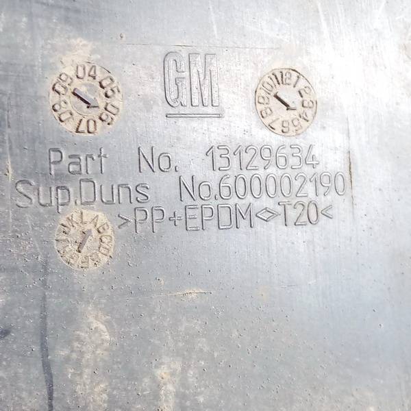 13129634 Opel Zafira 2006 Plastic Inner Fender - REAR LEFT - Thumbnail 3