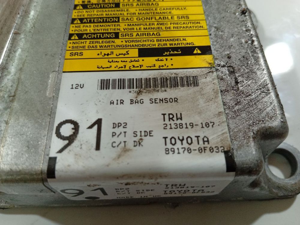 213819107 Toyota Corolla Verso 2004 Airbag crash sensors module - Thumbnail 4